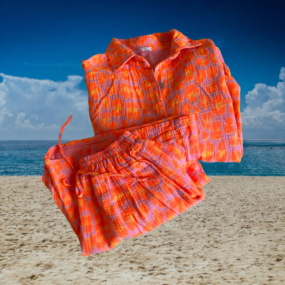 ANGIE LEOPARD ORANGE SET