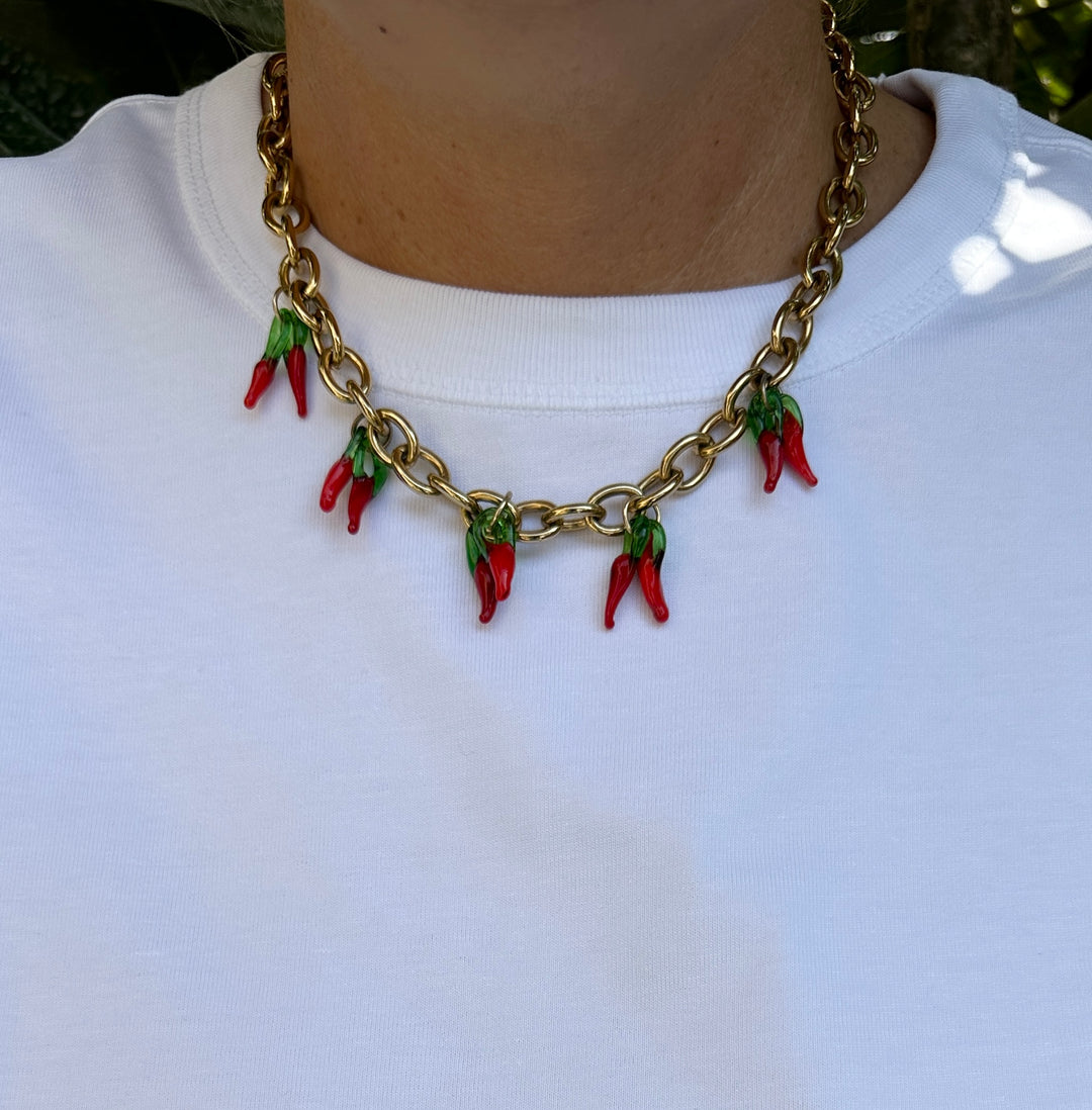 MINOUSH CHILI CHARM NECKLACE