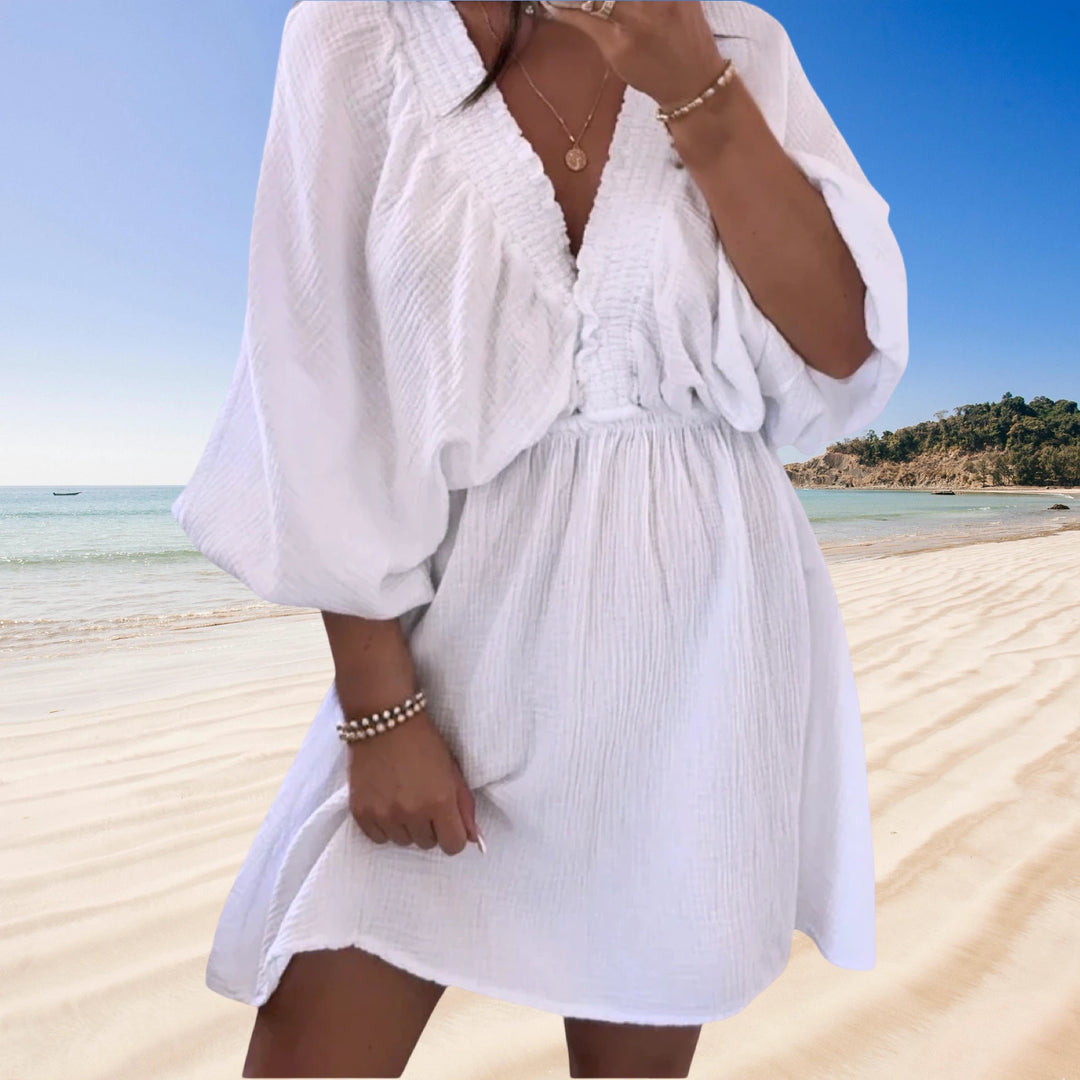 GOLDEN HOUR DRESS WHITE