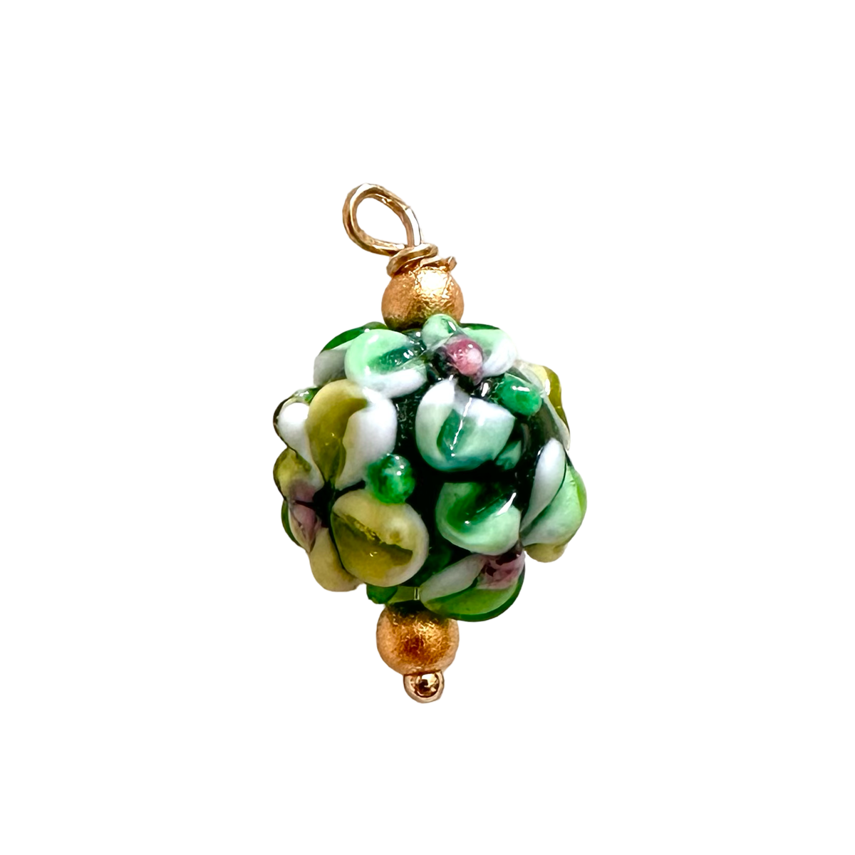 BEAD FLOWER PEARL GLASS DARK GREEN  SMALL-CHARMS-LA-MAISON-ANGELIQUE.png