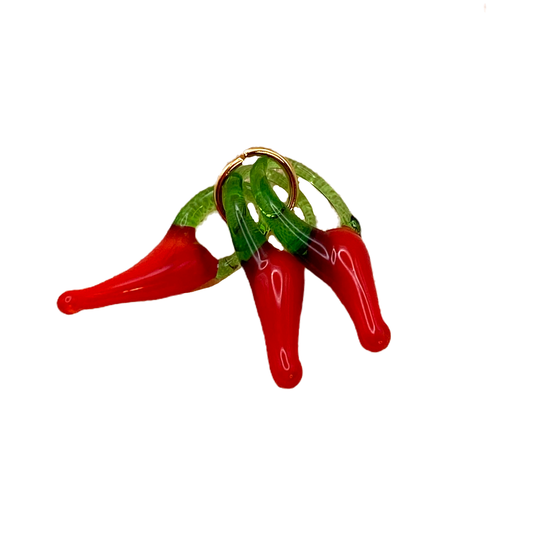 VEGETABLE CHILIS RED GLASS SMALL