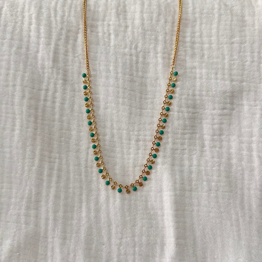CONFETTI NECKLACE GOLD & ENAMEL