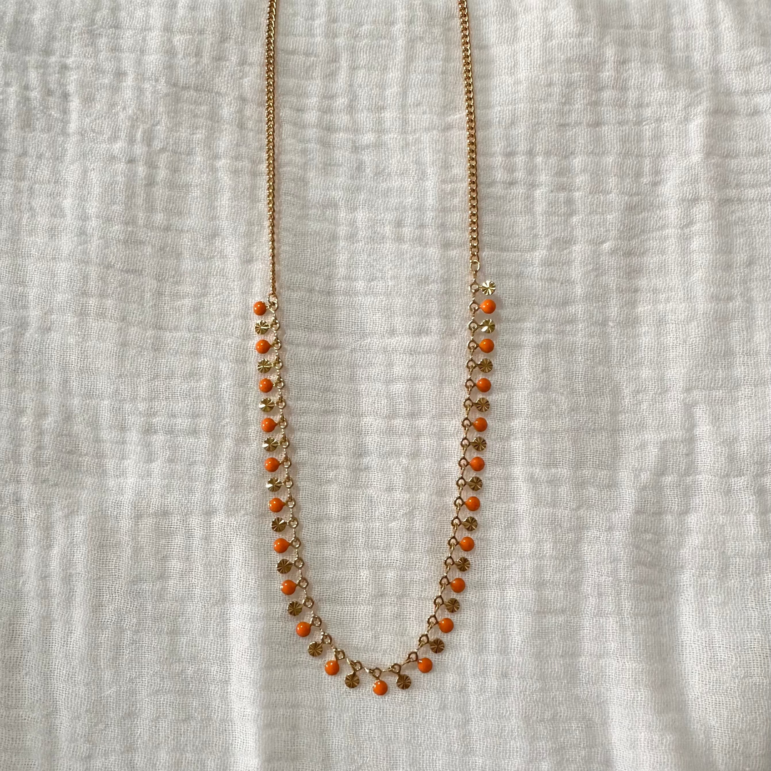 CONFETTI NECKLACE GOLD & ENAMEL