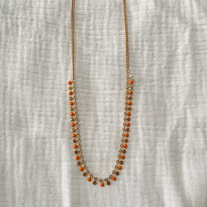 CONFETTI NECKLACE GOLD & ENAMEL
