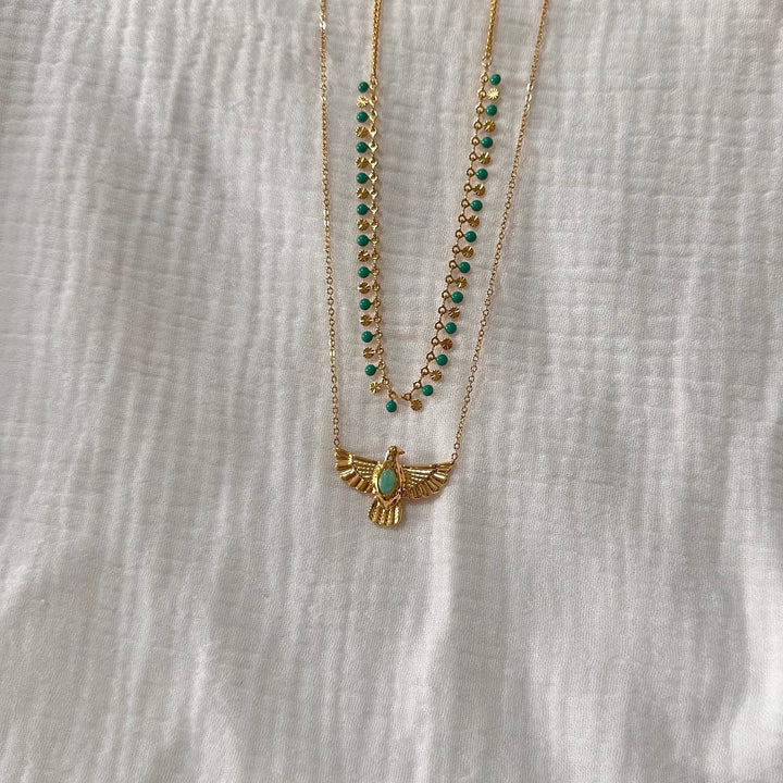CONFETTI NECKLACE GOLD & ENAMEL