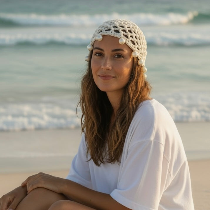 Embellished Crochet Hat