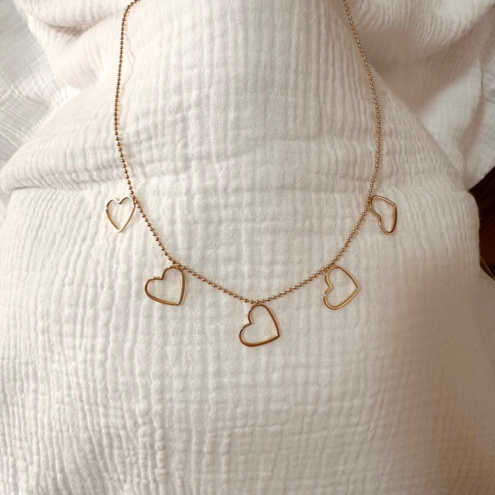 FIVE HEARTS NECKLACE
