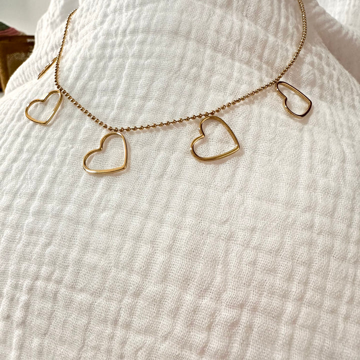 FIVE HEARTS NECKLACE