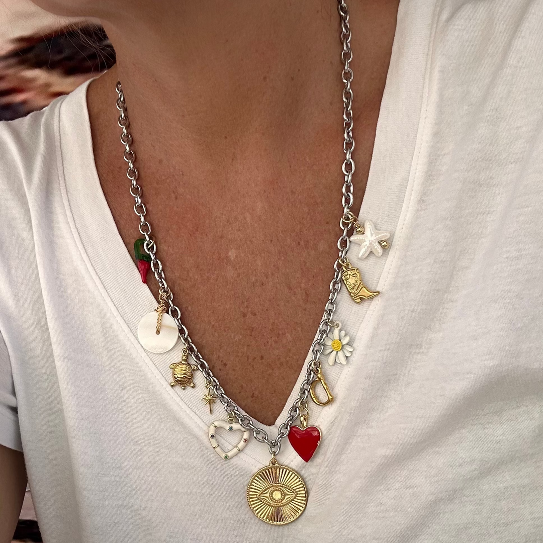 KAOLA LONG SILVER NECKLACE