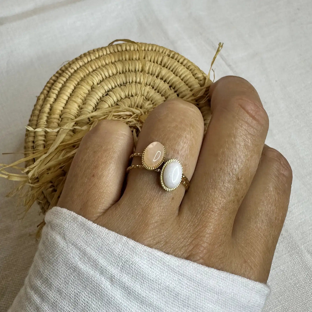 KYLA WHITE JADE RING