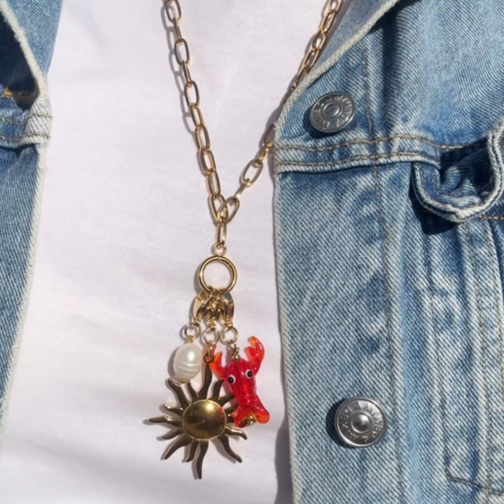 LOBSTER RE-CHARM GOLD NECKLACE