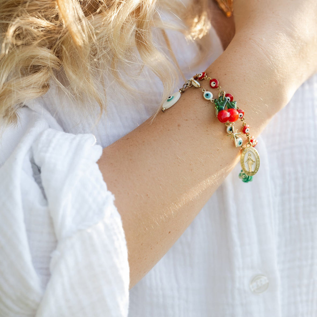 LOLOTTE GOLD WHITE BRACELET