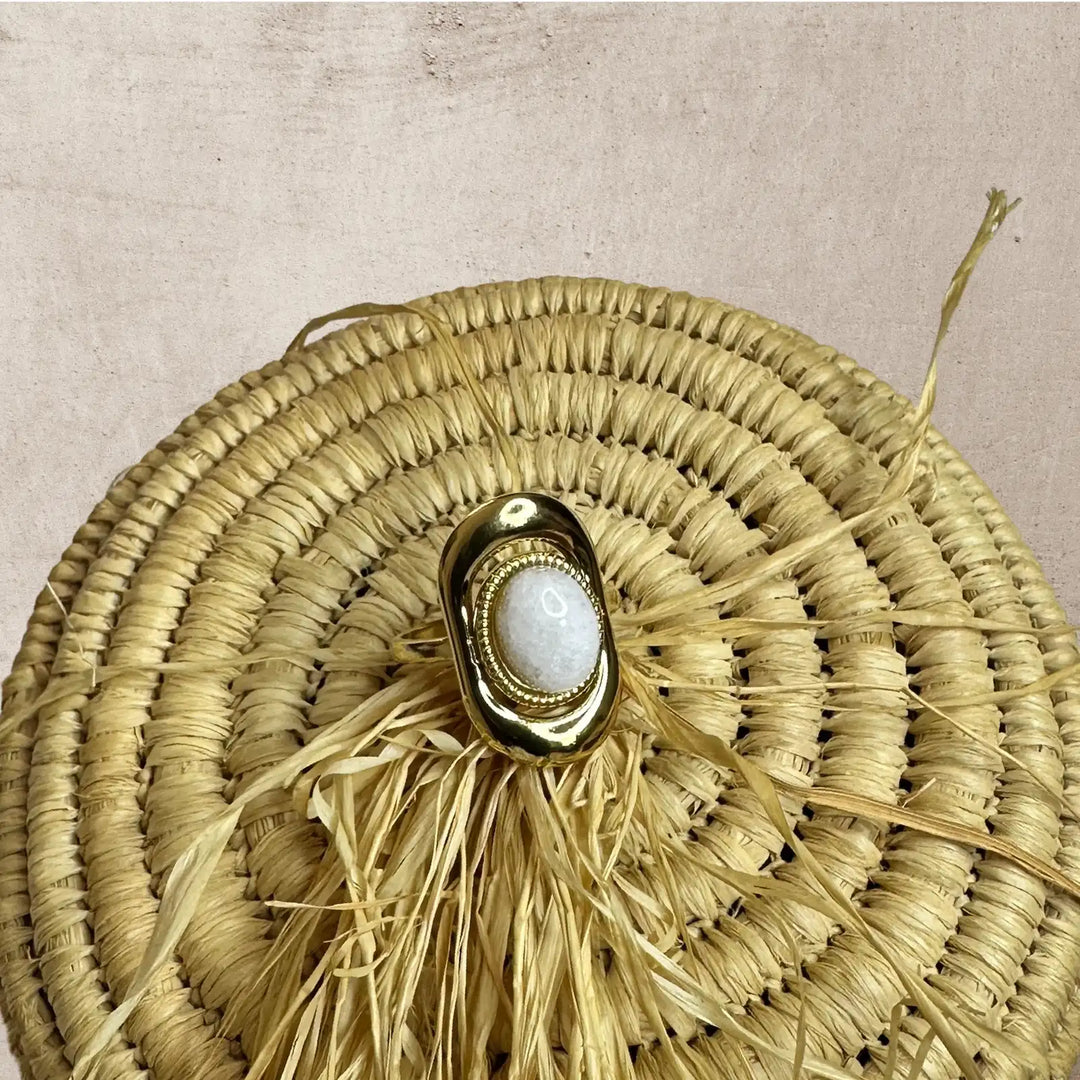 LUCE WHITE JADE RING