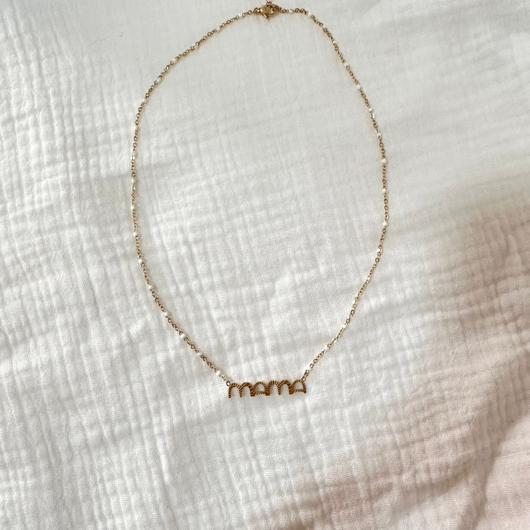 MAMA NECKLACE — ENAMEL & GOLD