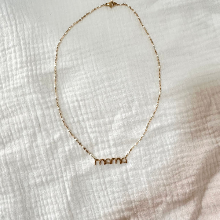 MAMA NECKLACE — ENAMEL & GOLD
