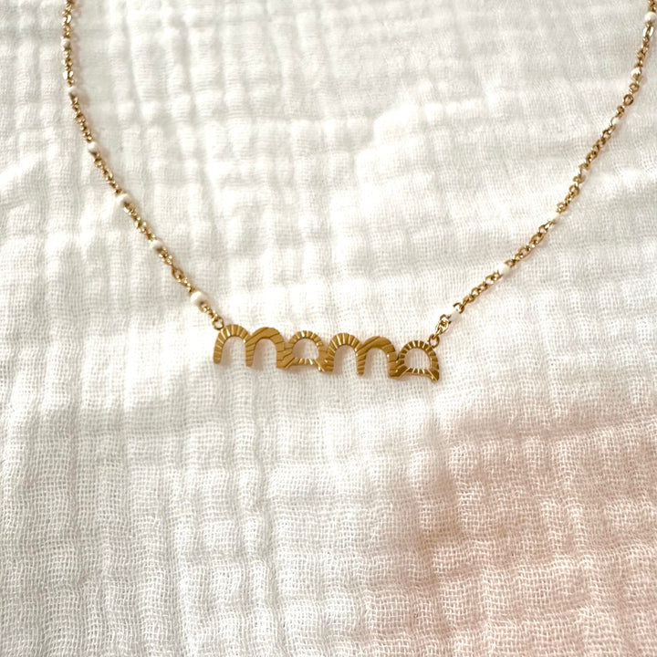 MAMA NECKLACE — ENAMEL & GOLD