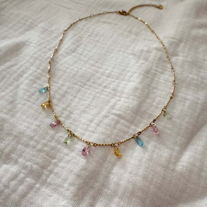 OPAL PASTEL CRYSTAL CHARM GOLD NECKLACE2-MEDIUM-NECKLACE-LA-MAISON-ANGELIQUE
