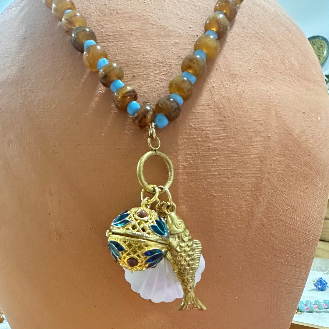 SECRET TREASURE NECKLACE-INDONESIAN KEEPSAFE CHARM