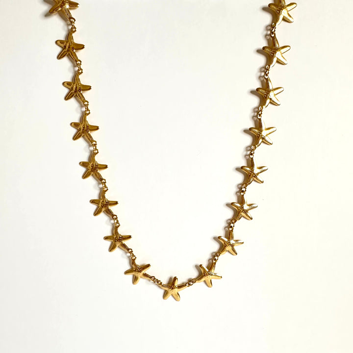 STARFISH GOLD NECKLACE – STAINLESS STEEL WATERPROOF CHAIN