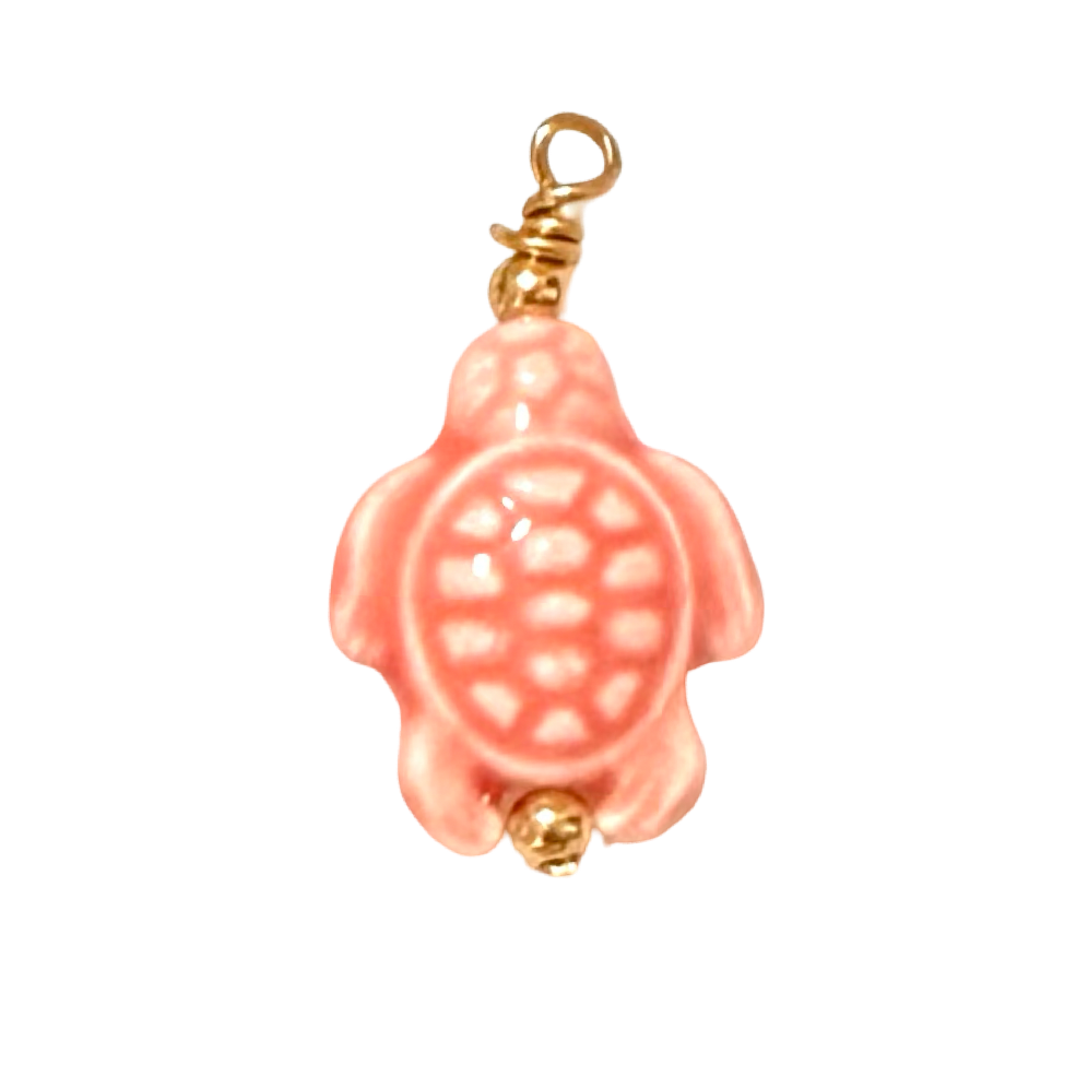 ANIMAL TURTLE RED PORCELAIN MEDIUM