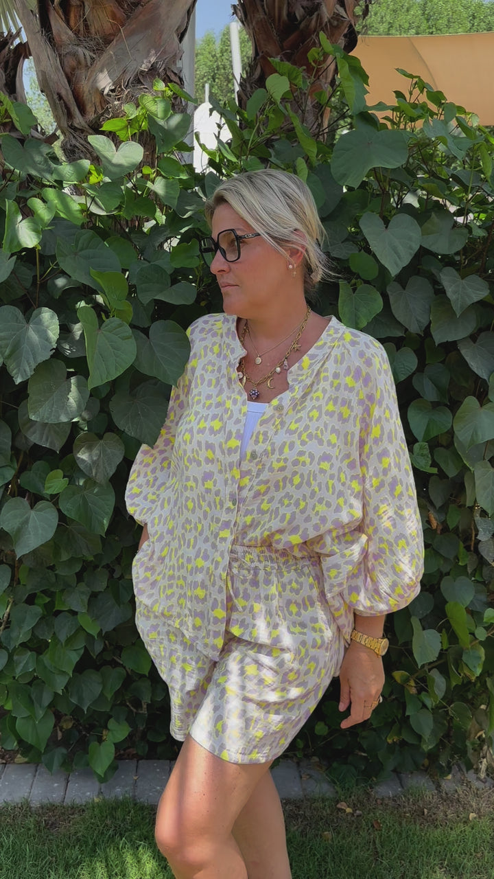 ANGIE LEOPARD YELLOW SET